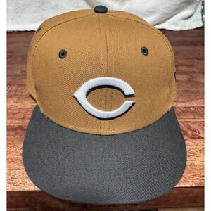 '47 Brand Cincinnati Reds MLB Camel Tan/Black 2-Tone Fitted Hat Cap 7 1/8